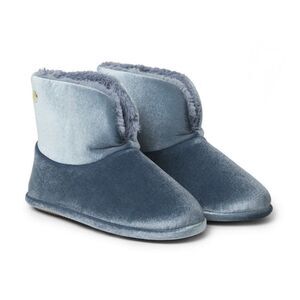 Dearfoams Sara Shiny Velour Booties Sz. S 5/6 Cizy Leisurewear Packable